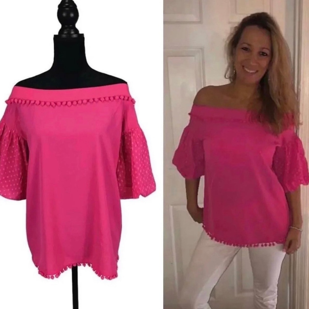 Magenta off the shoulder top